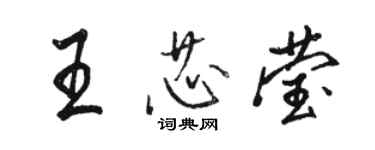 駱恆光王芯瑩行書個性簽名怎么寫