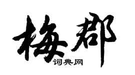 胡問遂梅郡行書個性簽名怎么寫