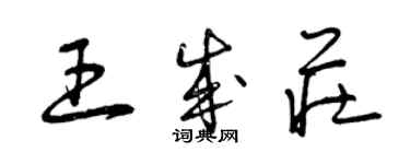 曾慶福王成莊草書個性簽名怎么寫