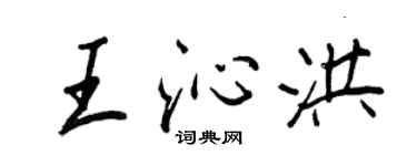 王正良王沁洪行書個性簽名怎么寫