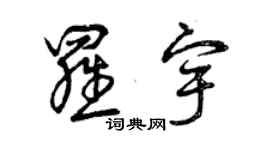 曾慶福羅宇草書個性簽名怎么寫