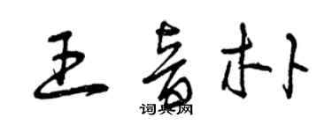 曾慶福王音朴草書個性簽名怎么寫