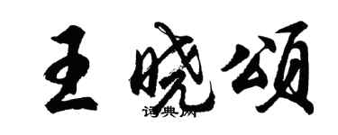 胡問遂王曉頌行書個性簽名怎么寫