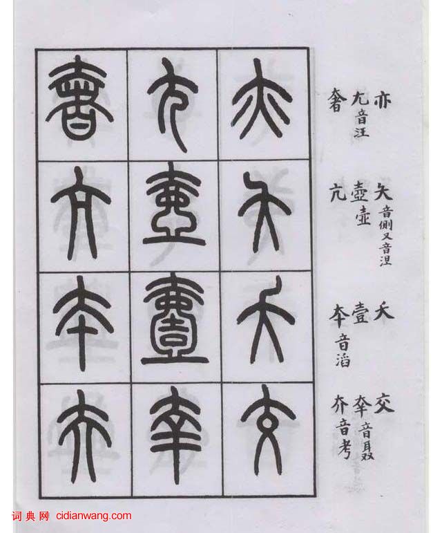 王福庵篆書《說文部目》