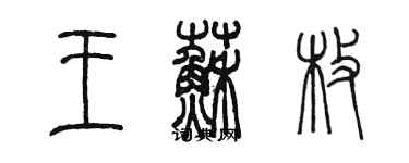 陳墨王蘇枚篆書個性簽名怎么寫