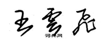 朱錫榮王雲飛草書個性簽名怎么寫