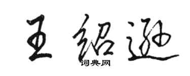 駱恆光王紹遜行書個性簽名怎么寫