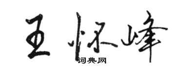 駱恆光王懷峰行書個性簽名怎么寫