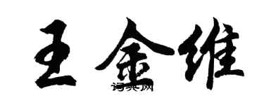 胡問遂王金維行書個性簽名怎么寫