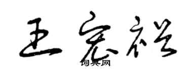 曾慶福王宏裕草書個性簽名怎么寫