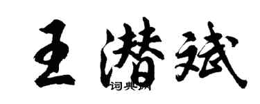 胡問遂王潛斌行書個性簽名怎么寫