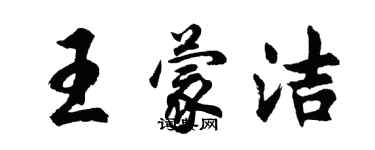 胡問遂王蒙潔行書個性簽名怎么寫