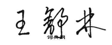 駱恆光王舒林草書個性簽名怎么寫