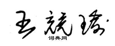 朱錫榮王競瑜草書個性簽名怎么寫