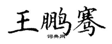 丁謙王鵬騫楷書個性簽名怎么寫