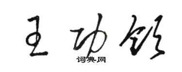 駱恆光王功領草書個性簽名怎么寫