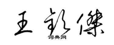 梁錦英王欽傑草書個性簽名怎么寫