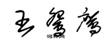 朱錫榮王鴛鷹草書個性簽名怎么寫