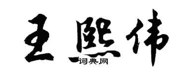 胡問遂王熙偉行書個性簽名怎么寫
