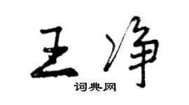 曾慶福王淨行書個性簽名怎么寫
