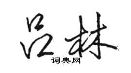 駱恆光呂林行書個性簽名怎么寫