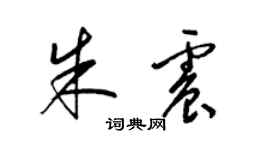 梁錦英朱震草書個性簽名怎么寫