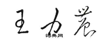 駱恆光王力農草書個性簽名怎么寫