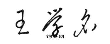 駱恆光王學名草書個性簽名怎么寫