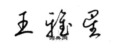 梁錦英王雅星草書個性簽名怎么寫