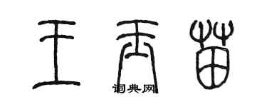 陳墨王玉苗篆書個性簽名怎么寫