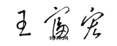 駱恆光王富宏草書個性簽名怎么寫