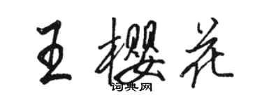 駱恆光王櫻花行書個性簽名怎么寫