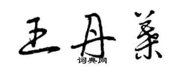 曾慶福王丹葉草書個性簽名怎么寫