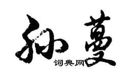 胡問遂孫蔓行書個性簽名怎么寫