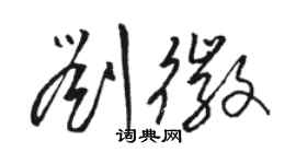 駱恆光劉徽草書個性簽名怎么寫