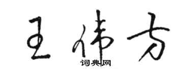 駱恆光王偉方草書個性簽名怎么寫