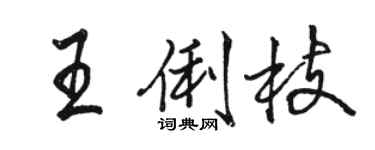 駱恆光王俐枝行書個性簽名怎么寫