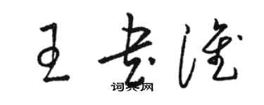 駱恆光王書淮草書個性簽名怎么寫