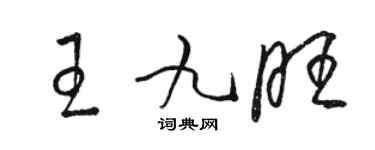 駱恆光王九旺草書個性簽名怎么寫