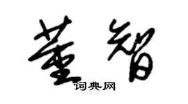 朱錫榮董智草書個性簽名怎么寫