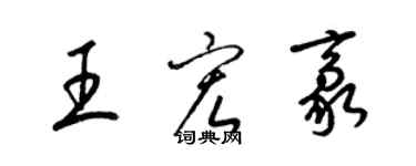 梁錦英王宏豪草書個性簽名怎么寫