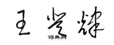 駱恆光王登輝草書個性簽名怎么寫