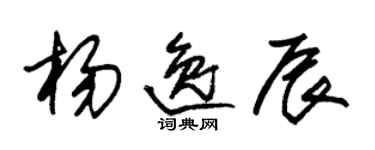 朱錫榮楊逸辰草書個性簽名怎么寫