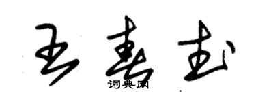 朱錫榮王春武草書個性簽名怎么寫