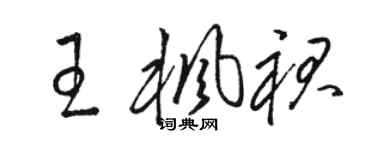 駱恆光王楓裙草書個性簽名怎么寫