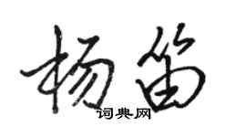 駱恆光楊笛行書個性簽名怎么寫