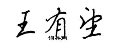 王正良王有望行書個性簽名怎么寫