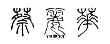 陳聲遠蔡麗華篆書個性簽名怎么寫