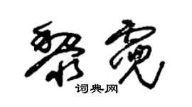 朱錫榮黎霓草書個性簽名怎么寫
