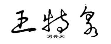 曾慶福王特泉草書個性簽名怎么寫